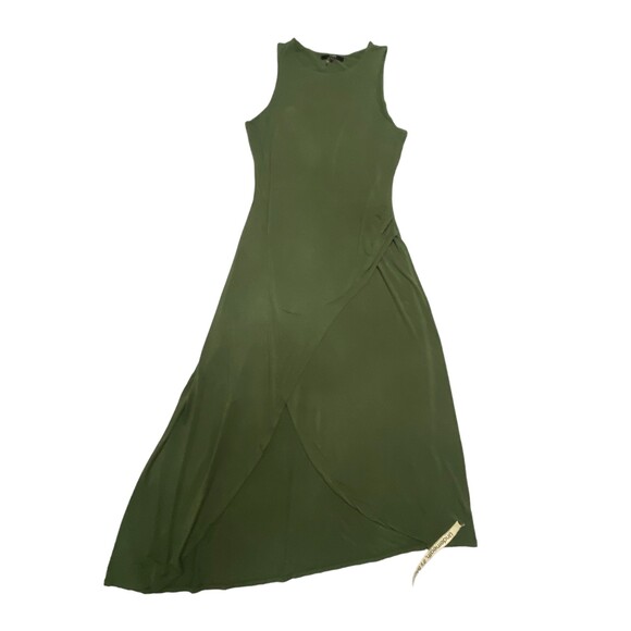 Tart Collections Women Faux Wrap Asymmetrical Maxi Dress Green Size Small - Picture 8 of 16